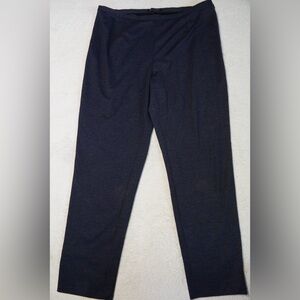 Brooks Brothers women’s Navy Straight-Leg Dress Pants with slits ankle
